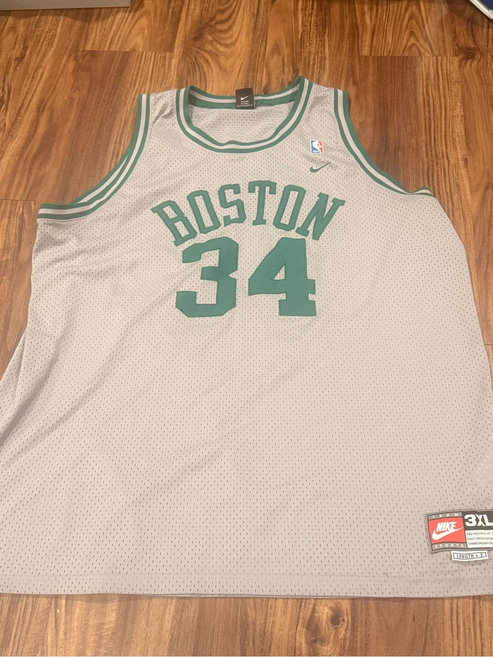 Boston Celtics Paul Pierce Jersey 34 Men 3XL Nike Gray Rewind 63 Swingman Stitch